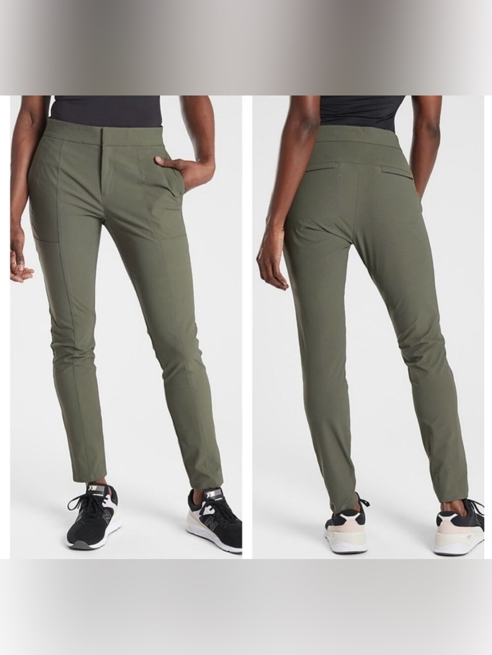 NWOT Athleta Wander Stash Skinny in Mountain Olive GreenPant